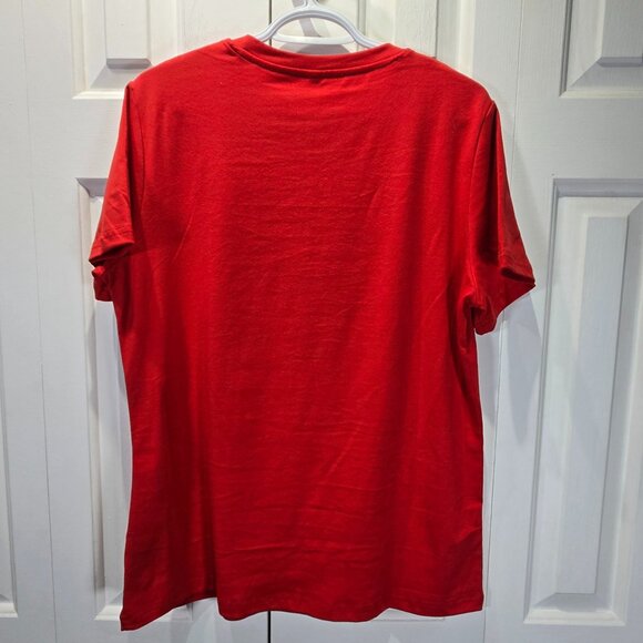 New Red Christmas Graphic T-Shirt – “Dashing Through the Snow” – Size Large - Picture 2 of 6
